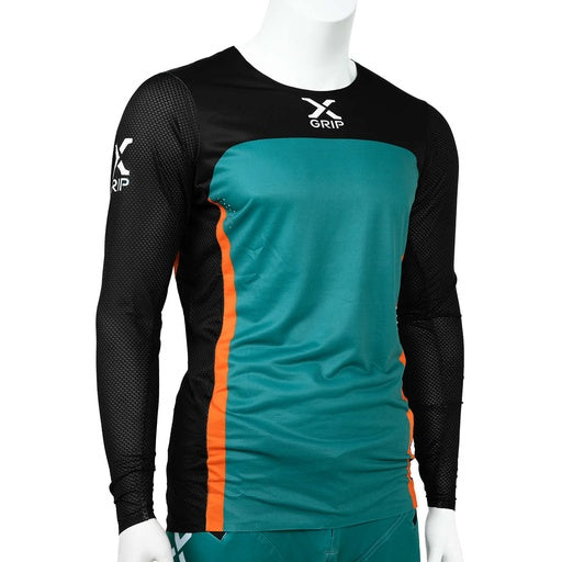 X-GRIP Motocross Jersey Titanium Petrol