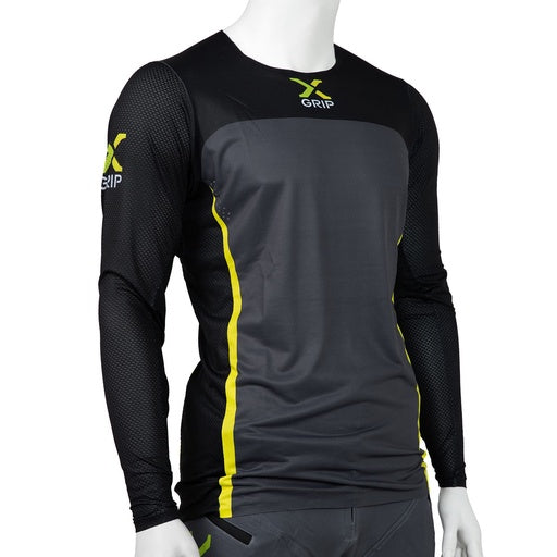 X-GRIP Motocross Jersey Titanium Grau