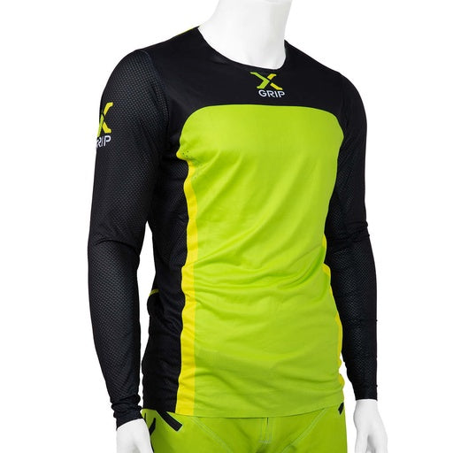 X-GRIP Motocross Jersey Titanium Grün