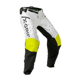 X-GRIP Motocross Hose Tungsten mit Taschen Weiß/Acid-Gelb
