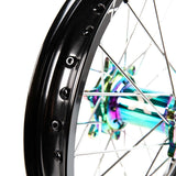 X-Grip Felgen-Set V3 21"/18" Schwarz-Rainbow für Sherco
