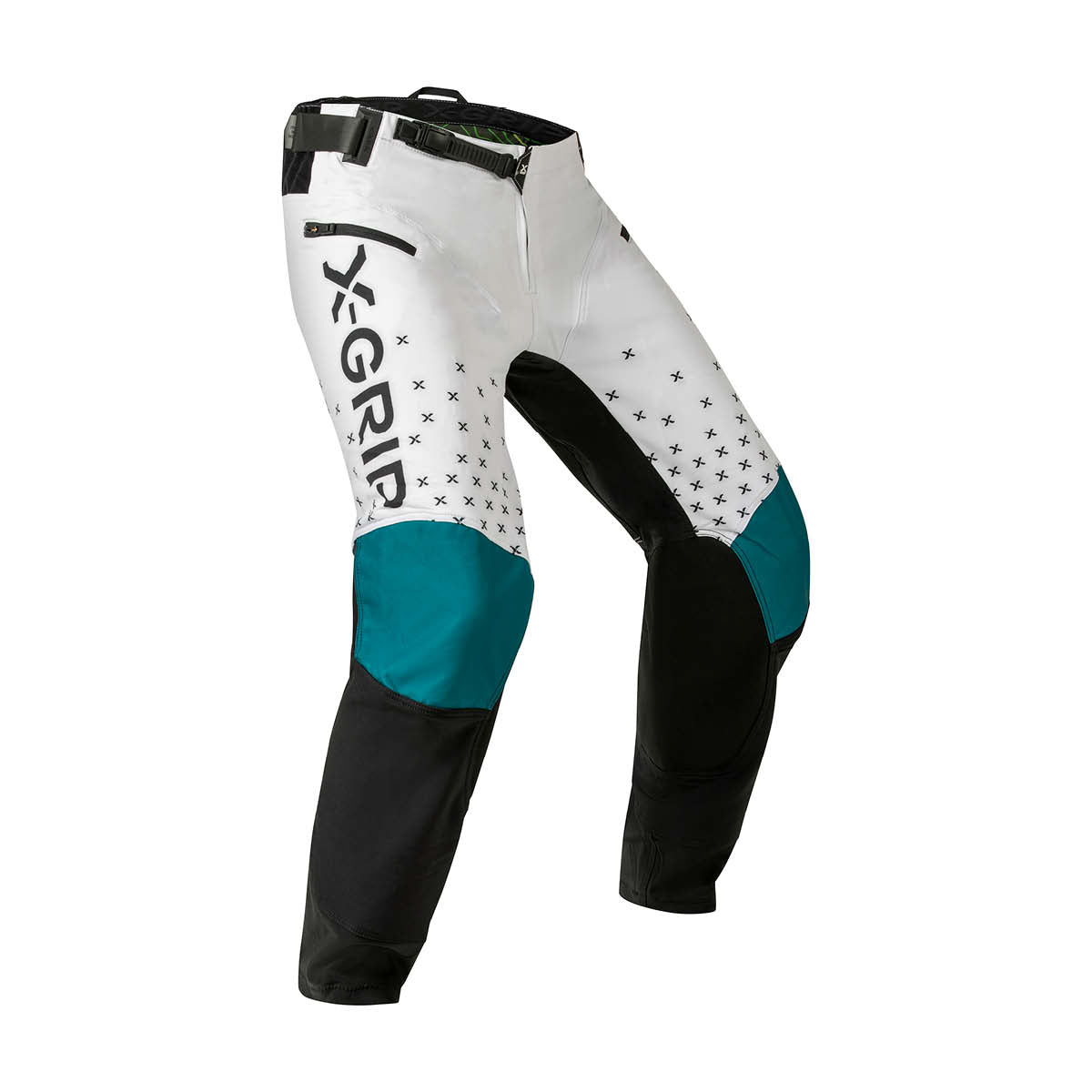 X-GRIP Motocross Hose Tungsten mit Taschen Petrol