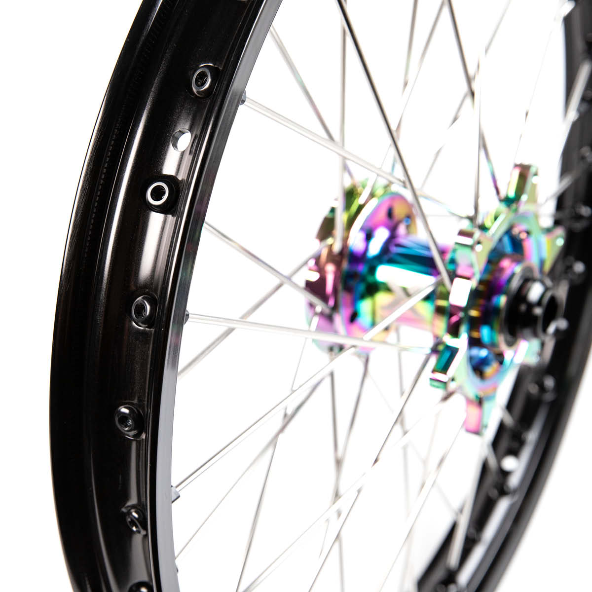 X-Grip Felgen-Set V3 21"/19" Schwarz-Rainbow für Sherco