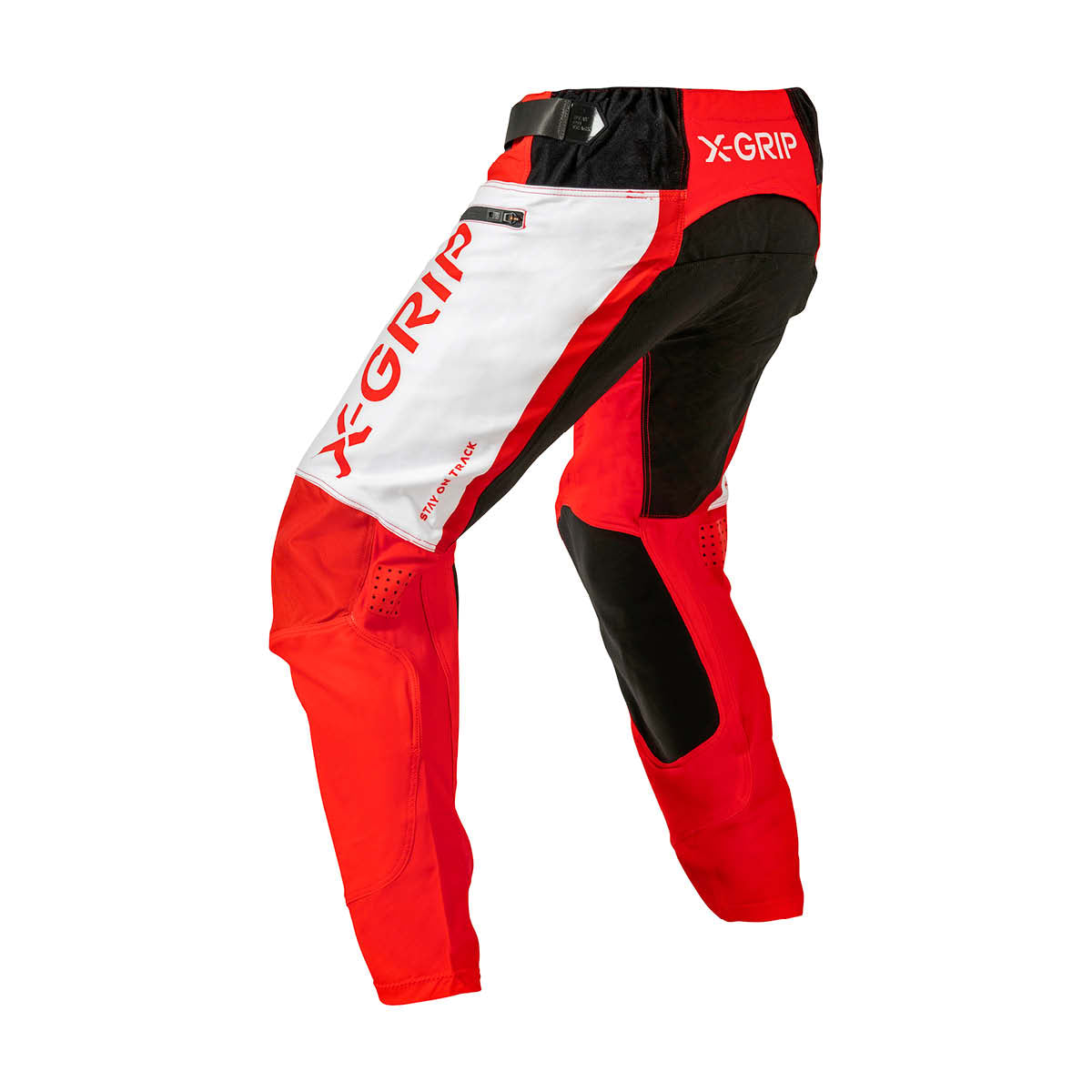 X-GRIP Motocross Hose Tungsten mit Taschen Rot