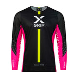 X-GRIP Motocross Jersey Tungsten Schwarz/Pink