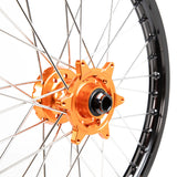 X-Grip Felgen-Set V3 21"/19" Schwarz-Orange für KTM/HQV 23- / GasGas 24-