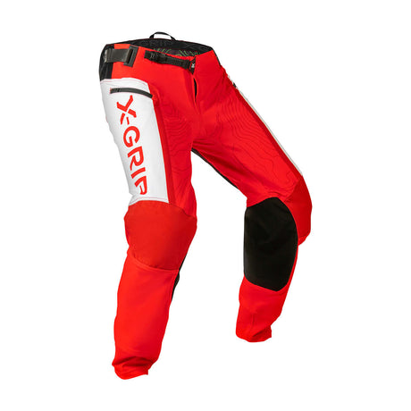 X-GRIP Motocross Hose Tungsten mit Taschen Rot