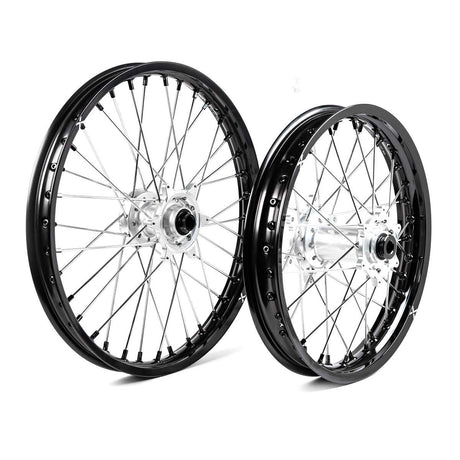 X-Grip Felgen-Set V3 21"/19" Schwarz-Silber für Sherco