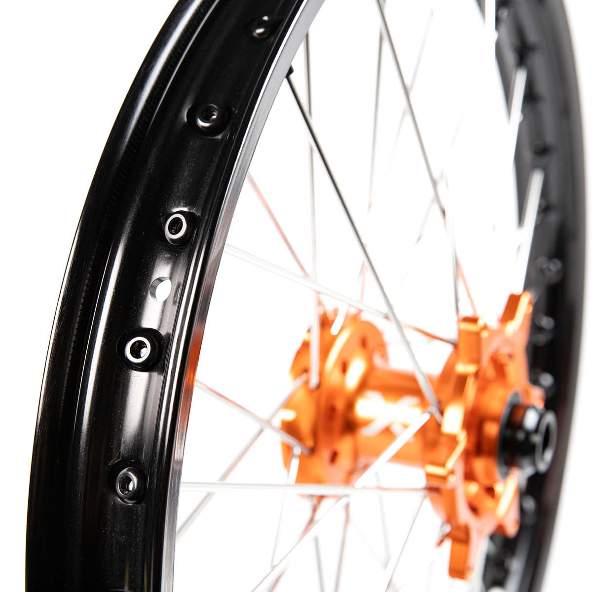 X-Grip Felgen-Set V3 21"/18" Schwarz-Orange für Sherco