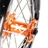 X-Grip Felgen-Set V3 21"/19" Schwarz-Orange für KTM/HQV 23- / GasGas 24-