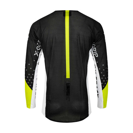 X-GRIP Motocross Jersey Tungsten Schwarz/Acid-Gelb