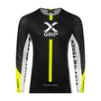 X-GRIP Motocross Jersey Tungsten Schwarz/Acid-Gelb