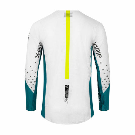 X-GRIP Motocross Jersey Tungsten Weiß/Petrol