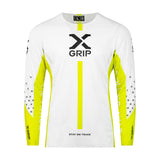 X-GRIP Motocross Jersey Tungsten Weiß/Acid-Gelb
