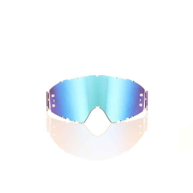 6D Max Brille R blaue verspiegelte Ersatzglas, Brillen-Zubehör, reflektierende Schutzbrillenglas in blauer Tönung