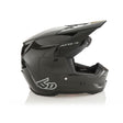 Schwarzer 6D ATR-3 Motocrosshelm in glänzendem Schwarz, solid, mit Schutzvisier und aerodynamischem Design