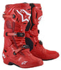Alpinestars Tech 10 Stiefel in Rot, robuster Motorrad-Stiefel mit Knöchelprotektoren und rutschfester Sohle.