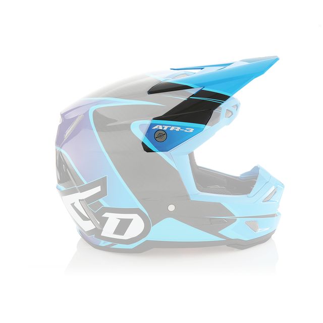 Blaues 6D ATR-3 Wave Visier für Motocross- und Offroad-Helme, klarer Schutz und stylisches Design für Offroad-Fahrer
