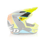 Gelbes 6D ATR-3 Wave Visier für Motocross- und Offroad-Helme, schützendes Ersatzvisier mit Wellenmuster.